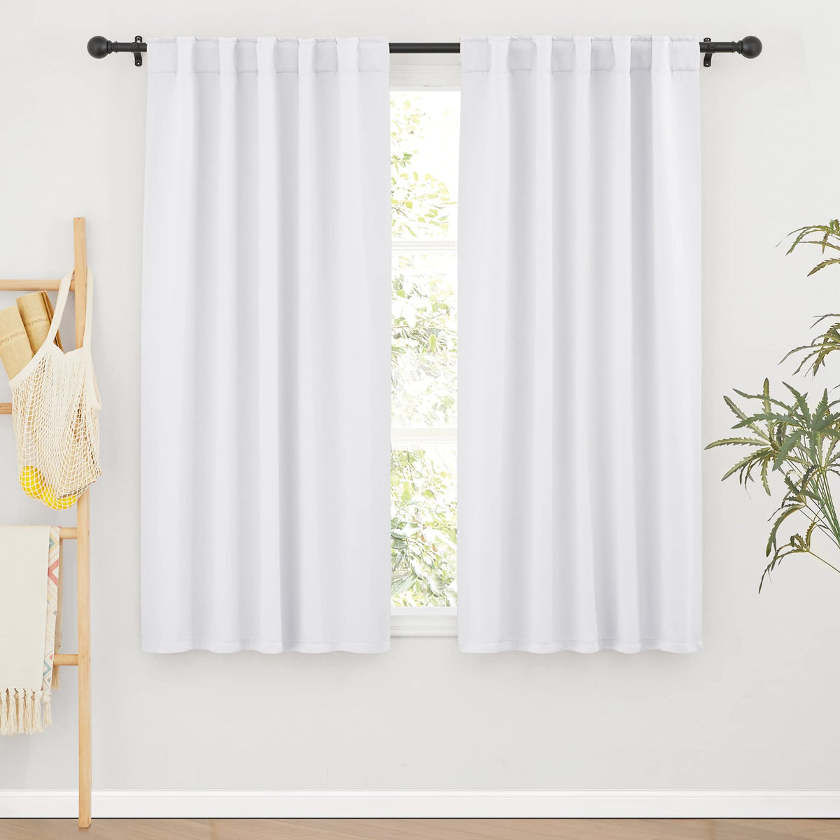 Blackout Curtains 63 inches Long for Bedroom (2 Count)