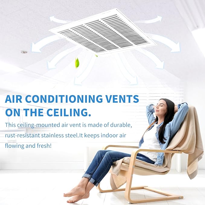 24x20 Return Air Grille [Duct Opening Size],Return Air Vent Cover for Wall Or Ceiling,Steel Return Air Filter Grilles Removable Face/Door for 1 Inch Filters (24"W x 20"H [Duct Opening])