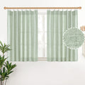 Sage Geen Kitchen Linen Curtains 36 Inch Length (2 Count)