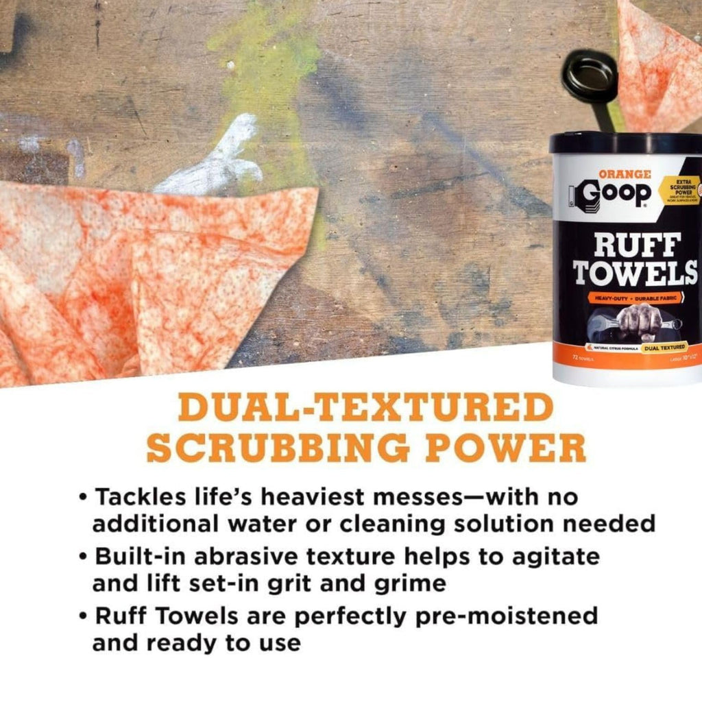 Orange Heavy Duty Ruff Towels with Scrubbing Power (72 Count)
