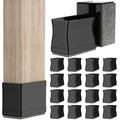 1" x 1 3 4" Rectangle Chair Leg Protectors for Hardwood Floors Silicone Covers to Protect Wood Tile Floors Felt Pads Furniture Leg Caps Reduce Noise (16 Count)