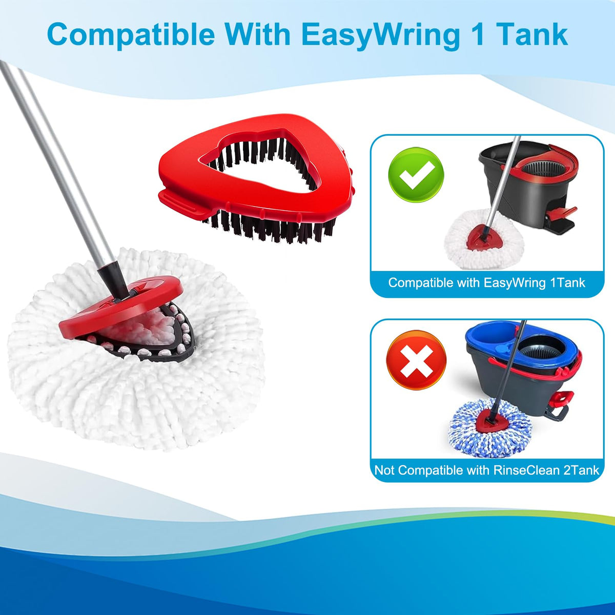 8 Pack Spin Mop Head Replacement for O Cedar Easywring 1
