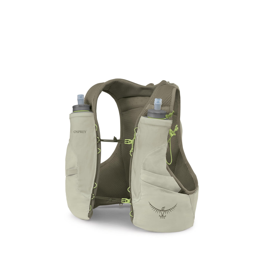Osprey Duro 6L Men's Running Hydration Vest with Hydraulics Soft Flasks - Adjustable Water Pack with Pockets, Sandy Grey, Small