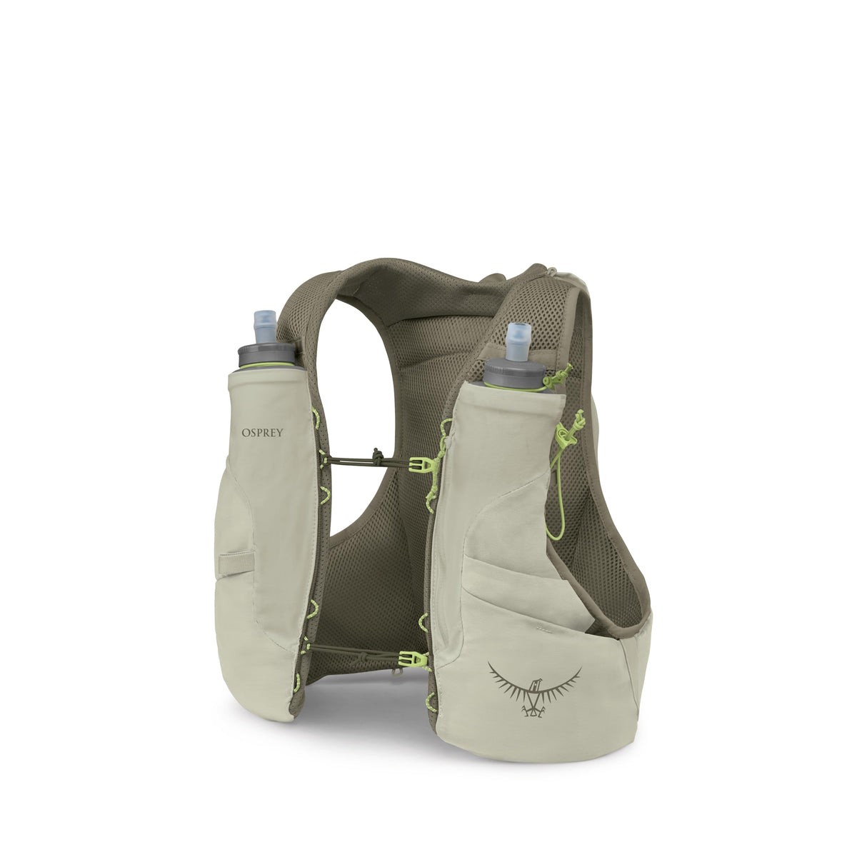 Osprey Duro 6L Men's Running Hydration Vest with Hydraulics Soft Flasks - Adjustable Water Pack with Pockets, Sandy Grey, Small