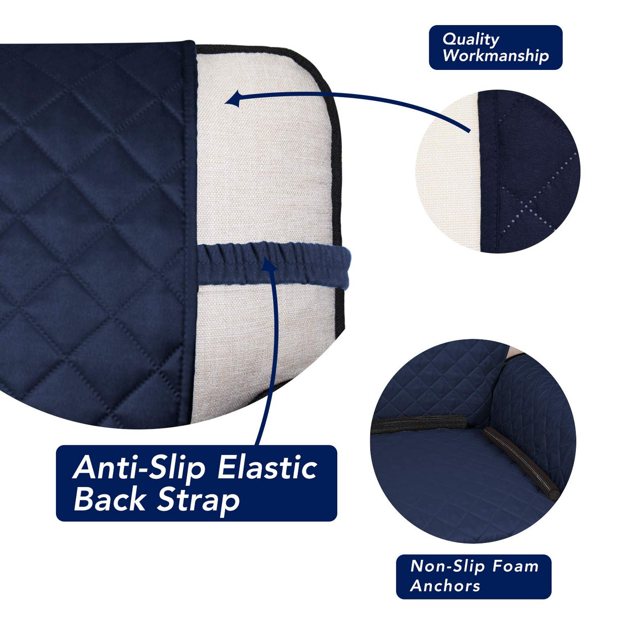 Reversible Quilted Couch Covers for Dogs Oversized Sofa Cover 78”