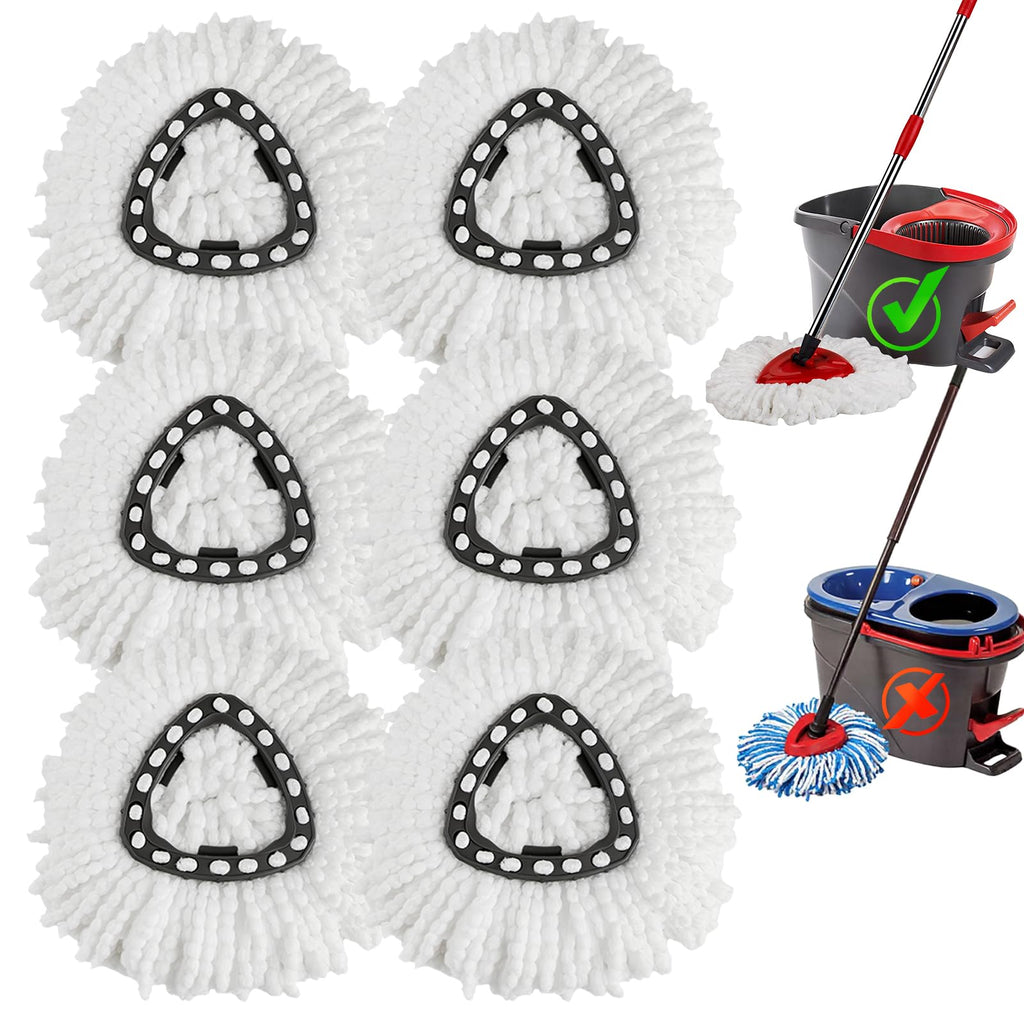 6 Pack Spin Mop Replacement Heads (6 Count)
