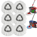 6 Pack Spin Mop Replacement Heads (6 Count)