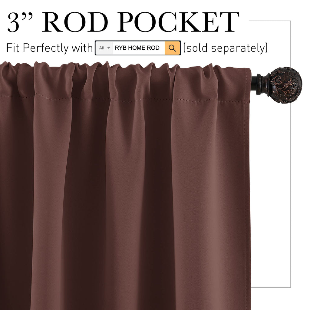 Small Window Curtains 45 inches Length for Kitchen Cafe Bathroom