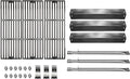Hongso Grill Parts for Chargriller 5050, 5650, 3001, 3008, 3030, 4000, 5072, 5252, King Griller 3008, 5252, Cast Iron Grill Grates Heat Plates Burners and Hanger Brackets Included