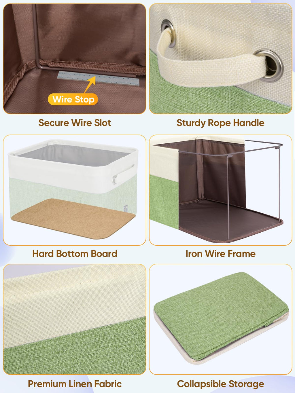 3 Pack Fabric Closet Storage Bins for Shelves (3 Count)