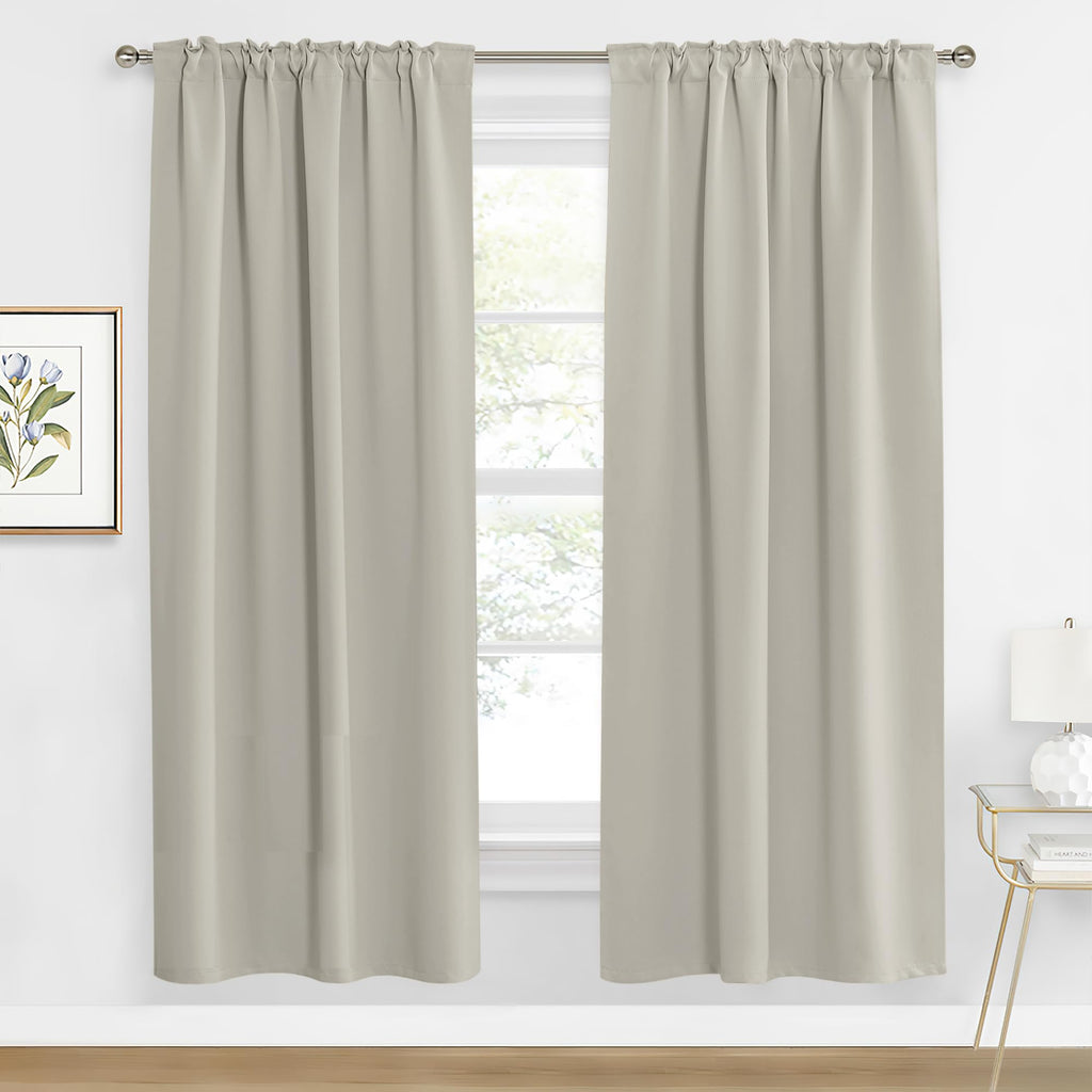 Curtains 80 inches Long for Bedroom Living Dining Room (2 Count)