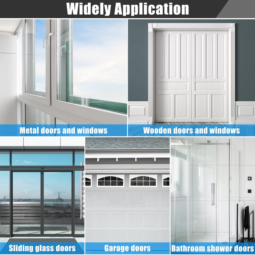 Draft Seal Tape for Doors and Windows 1 in x 10 Ft Silicone Weather Stripping Extra Thick 2mm Door Seal Strip with Strong Adhesive Draft Insulation Stopper Side Seal