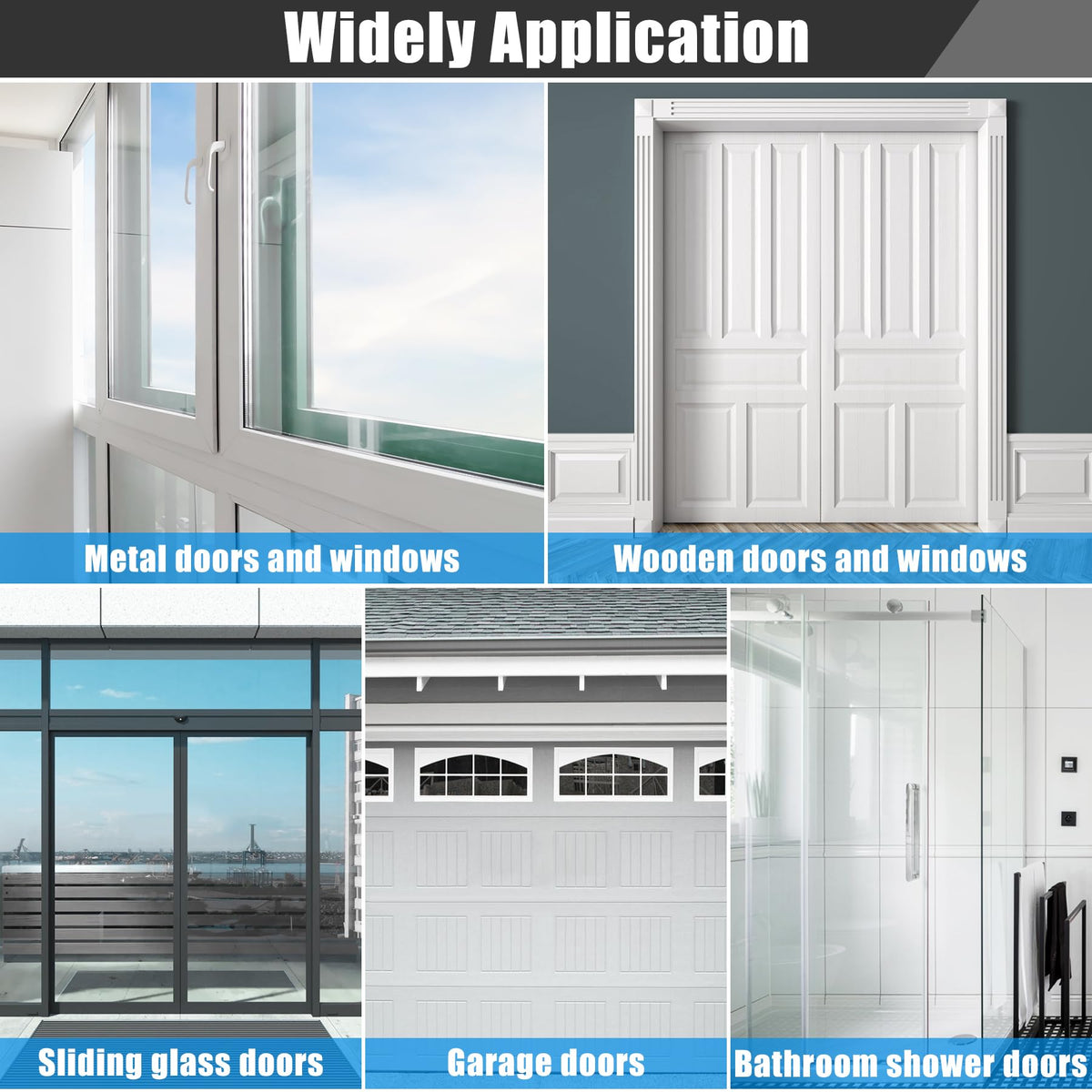 Draft Seal Tape for Doors and Windows 1 in x 10 Ft Silicone Weather Stripping Extra Thick 2mm Door Seal Strip with Strong Adhesive Draft Insulation Stopper Side Seal