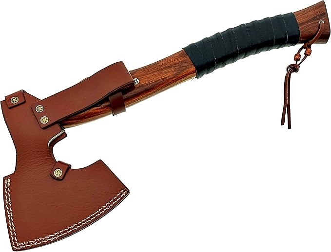 Carbon Steel Blade Viking Axe Hatchet Tomahawk Hunting Knife Camping Outdoor. SM144