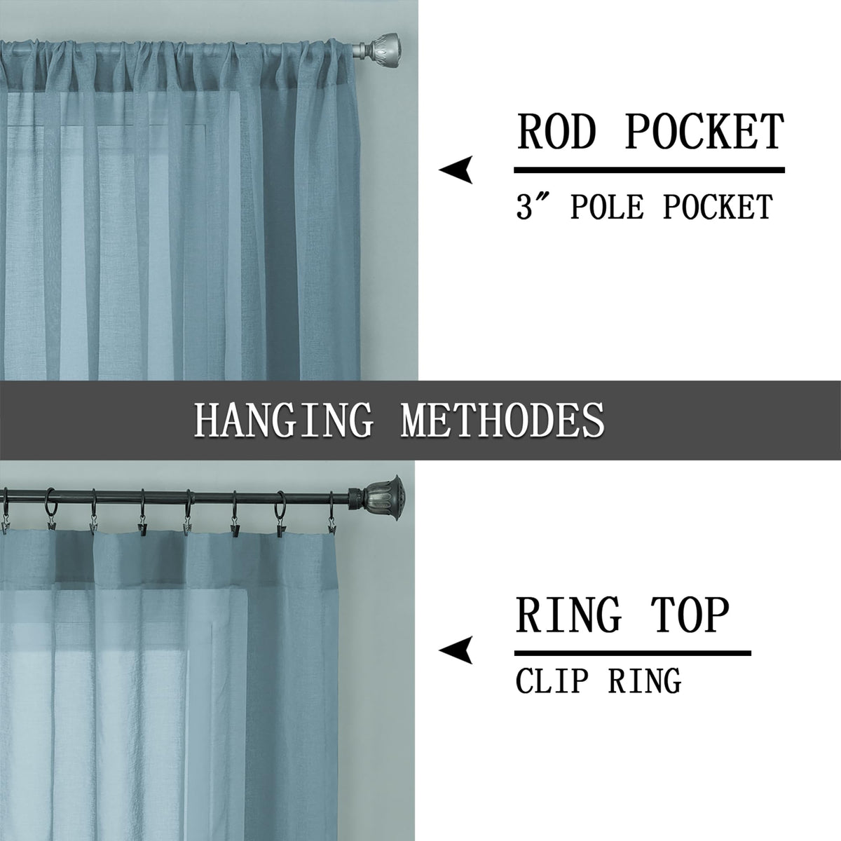 Sheer Tier Curtains Kitchen Linen Textured Half Curtain Sheers Light Filtering Rod Pocket Voile Bathroom Short Curtains for Farmhouse (2 Count)
