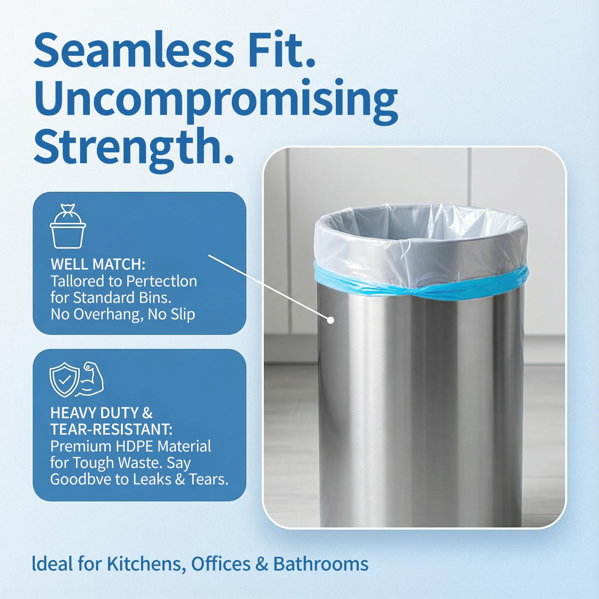 1.6 Gallon Mini Trash Bags Drawstring (120 Count)