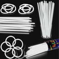 100 pk 8" White Glow Sticks Bulk Party Favors, Light up Glow Necklaces & Bracelets in the Dark Party Supplies For Christmas Halloween 4th of July Birthday Neon Party (100 * White)