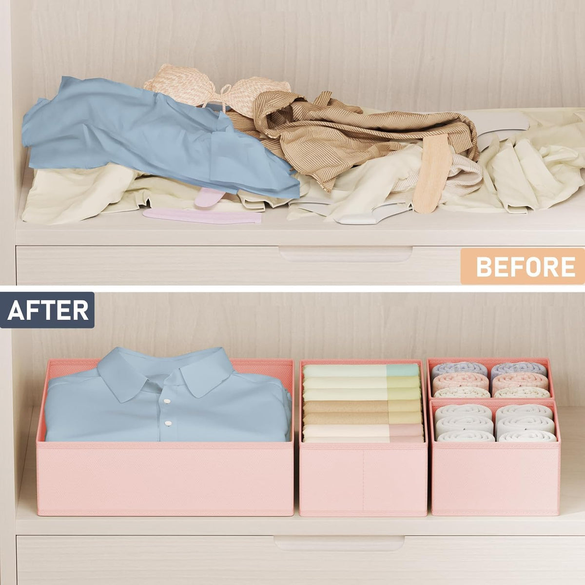 Drawer Organizer Clothes 30 Pack (30 Count)