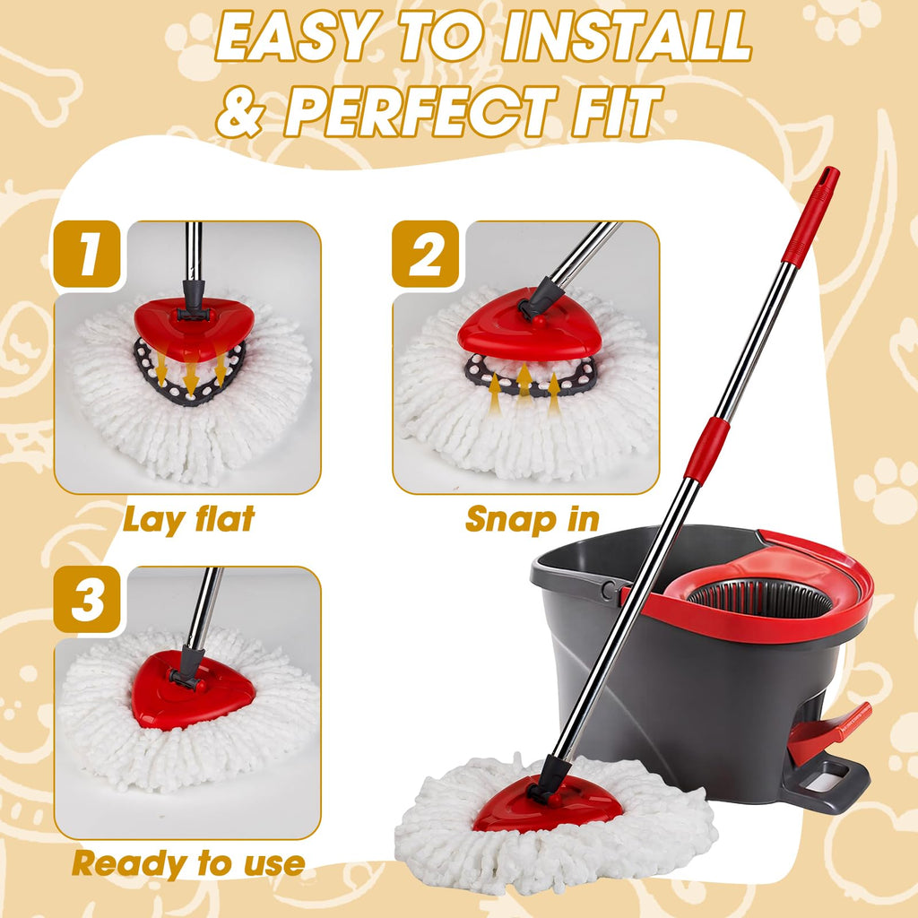 6 Pack Spin Mop Replacement Heads (6 Count)