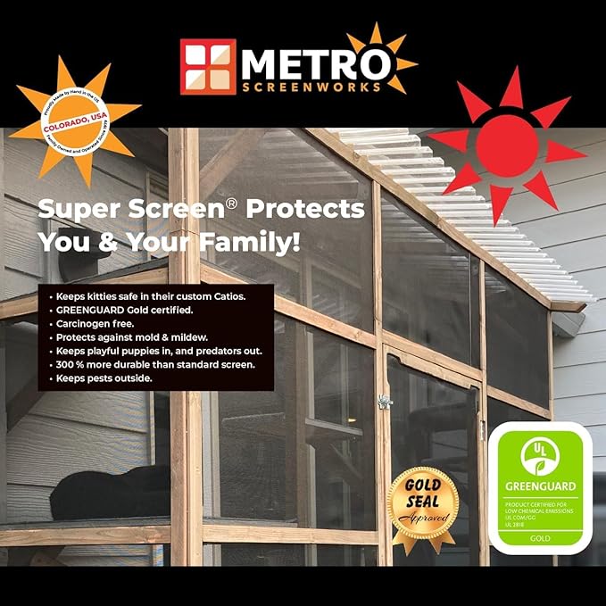 Super Screen 20/20 No-See-Um Screen - (60 in x 25 ft) - Weather & Pet Proof Screen - Porch & Patio Screen - Durable Screen Mesh Roll - Window Screen Replacement Bug Mesh - Dog & Cat Proof Screen
