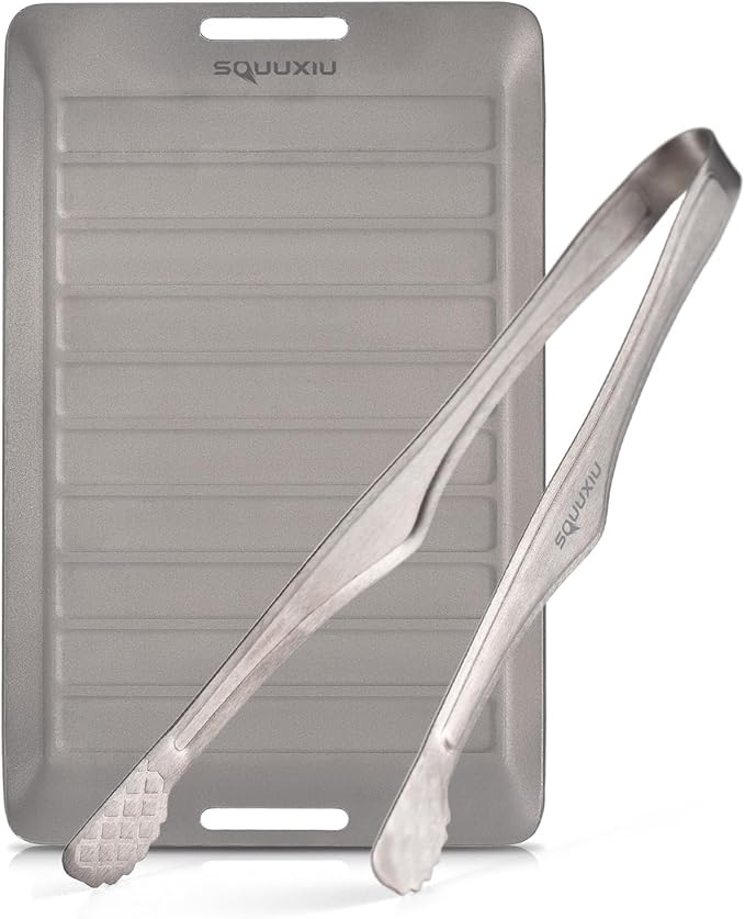 Camping Cookware Set, Camping Grill Pan or BBQ Tongs Set Portable Outdoor Cookware Lightweight Grill Pan for Backpacking Cooking Picnic