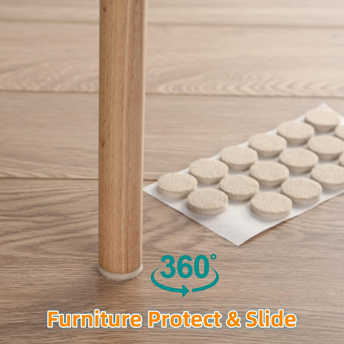 Felt Furniture Pads for Hardwood Floors (48 Count)