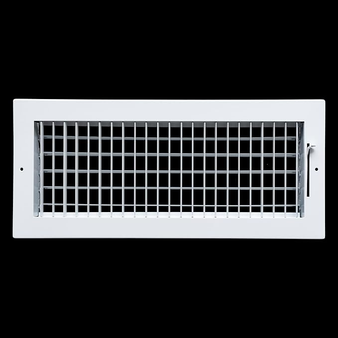 [5 Pack] Fits 16x6 Duct Opening Steel Adjustable Air Supply Grille by Handua | Register Vent Cover Grill for Sidewall and Ceiling | White | Out. Dim.: 17.75" X 7.75"