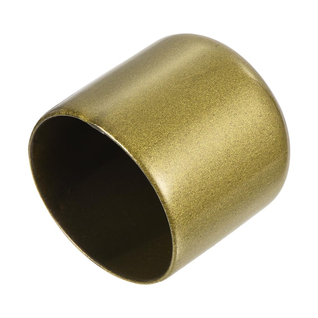 20pcs Rubber End Caps 31mm ID Vinyl Round Tube Bolt Cap Cover Thread Protectors Gold