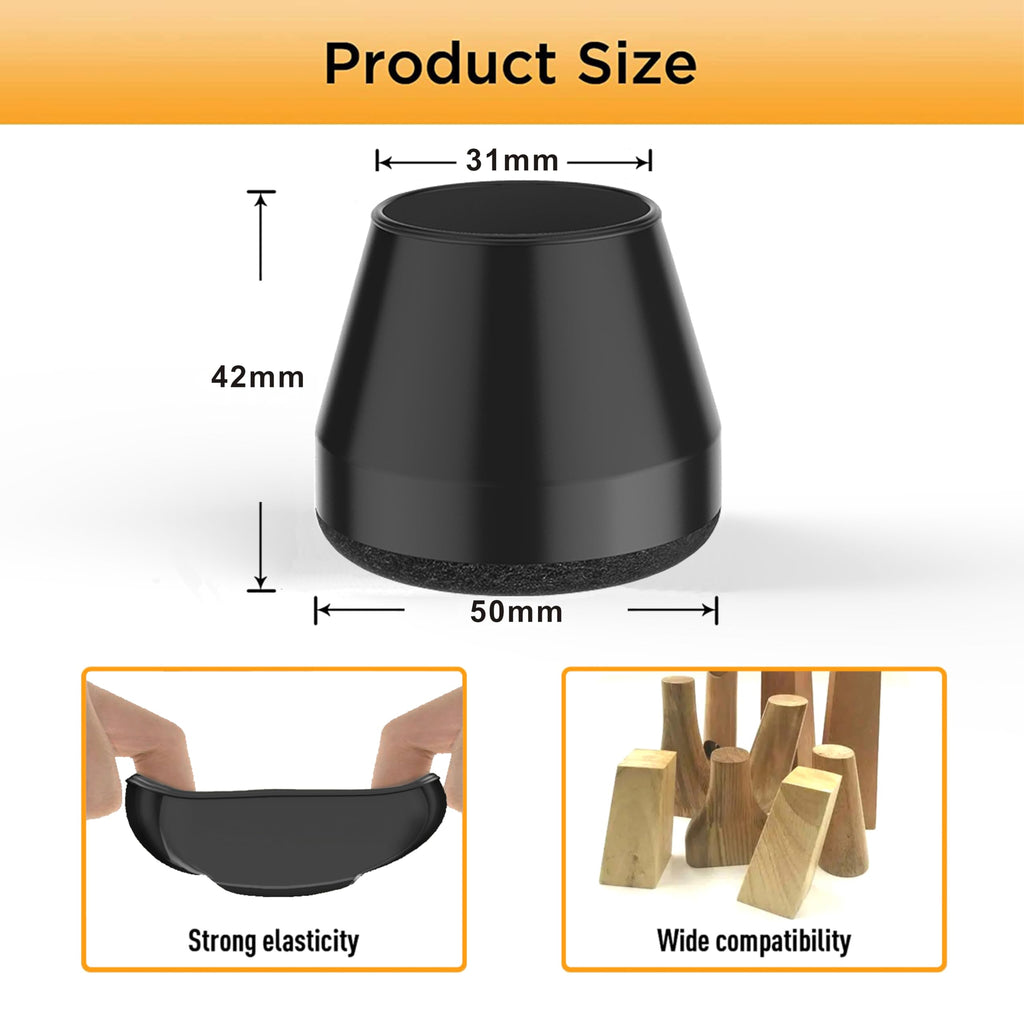 Chair Leg Protectors for Hardwood Floors (16 Count)