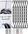 Mr. Pen- Space Saving Hangers, 8 pcs, 360° Rotating Hooks, Magic Cascading Hanger Organizer with 5 Enclosed Slots, Closet Organizers and Storage for Clothes, College Dorm Room Essentials