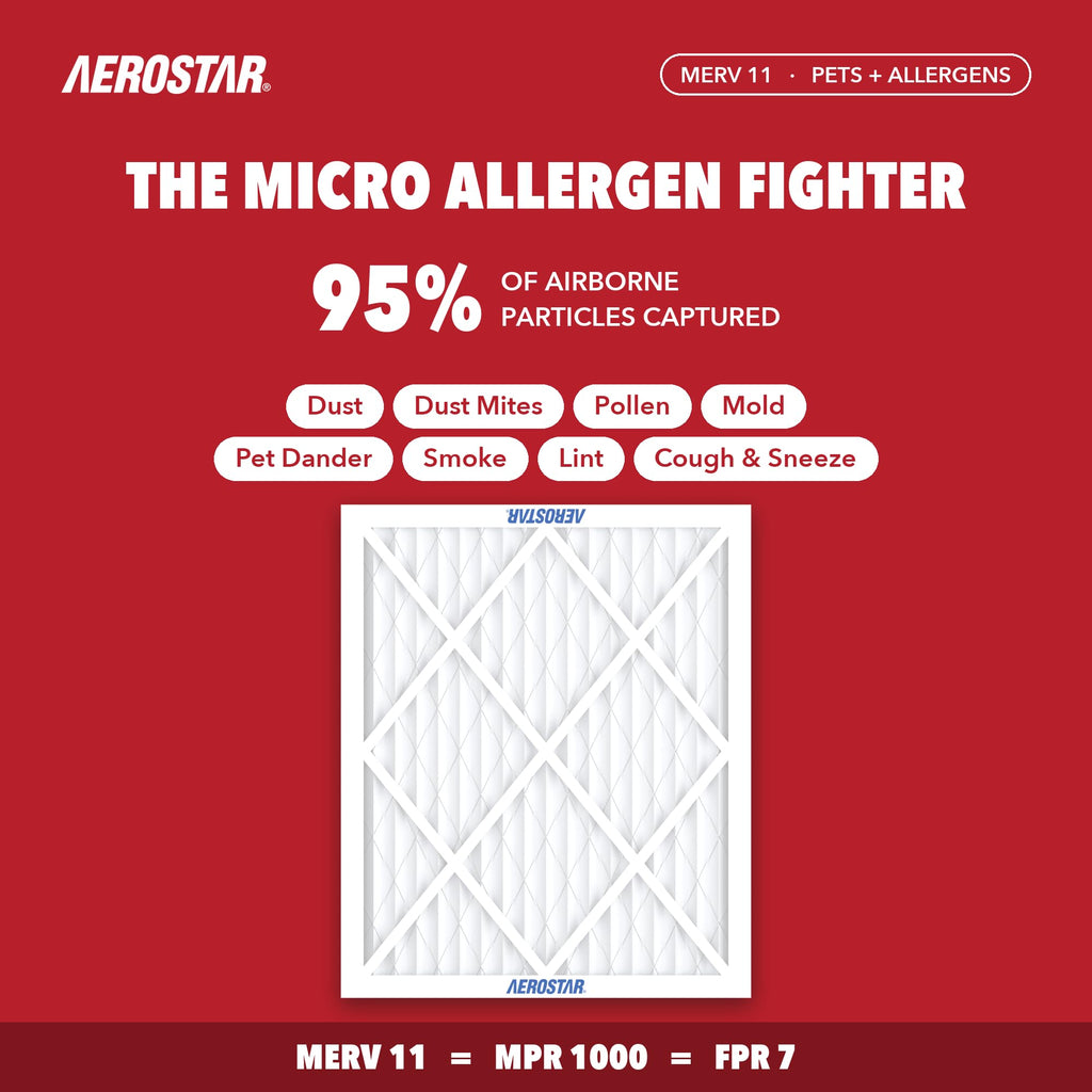 28x34x1 MERV 11 High Efficiency Pleated Air Filter (4 Count)