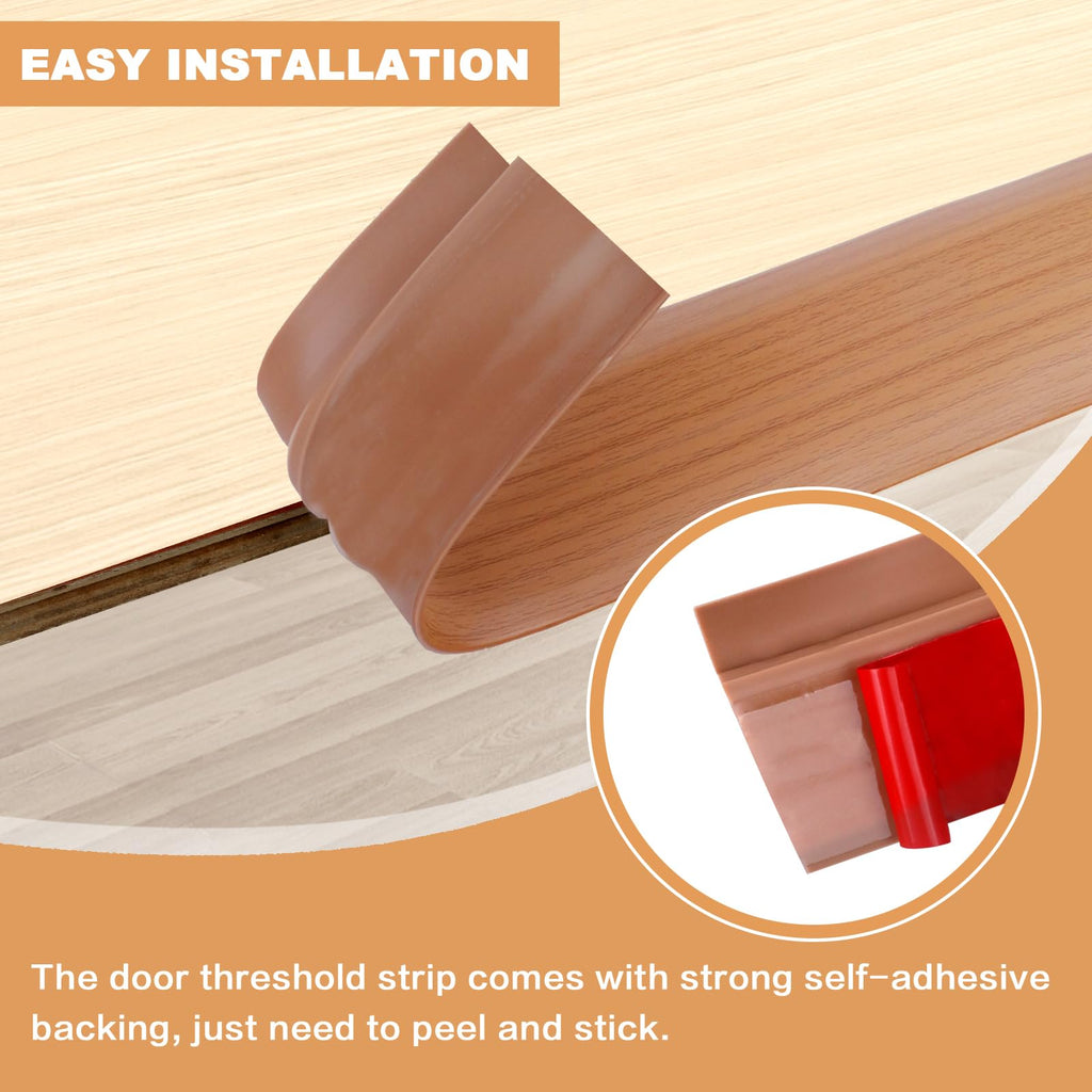 Vinyl Door Threshold Flooring Transition Strip Self Adhesive Carpet Edging Strip for Laminate Doorway Edge Threshold from 1