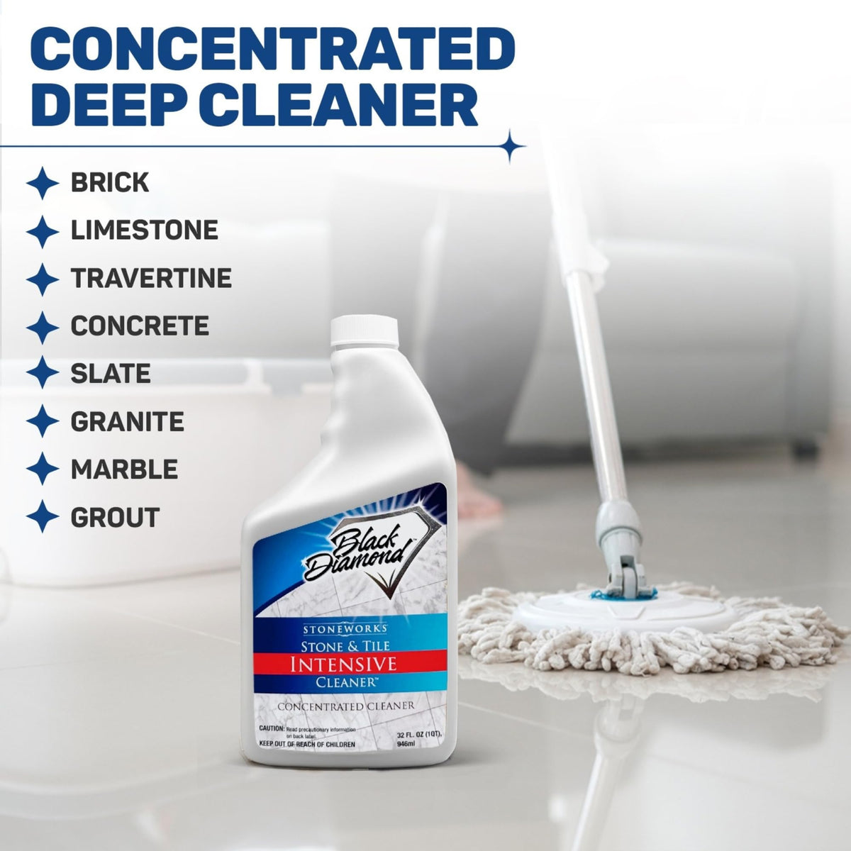 Stone & Tile Intensive Cleaner for Travertine & Natural Stone (512 Fl Oz)