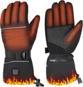 Rechargeable Heated Gloves for Men Women, Waterproof Touchscreen Winter Hand Warmer Heated Work Gloves for Cold Weather Motorcycle, Hunting, Hiking, Ski - Battery Powered Electric Thermal Warming