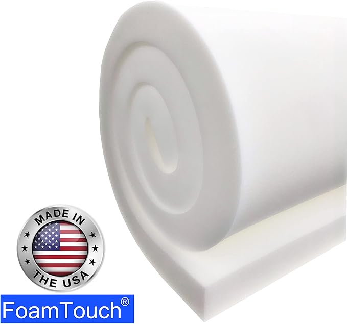 FoamTouch 4" Height x 36" Width x 72" Length Camper/RV bunk Mattress (Foam Only) White -No Cover