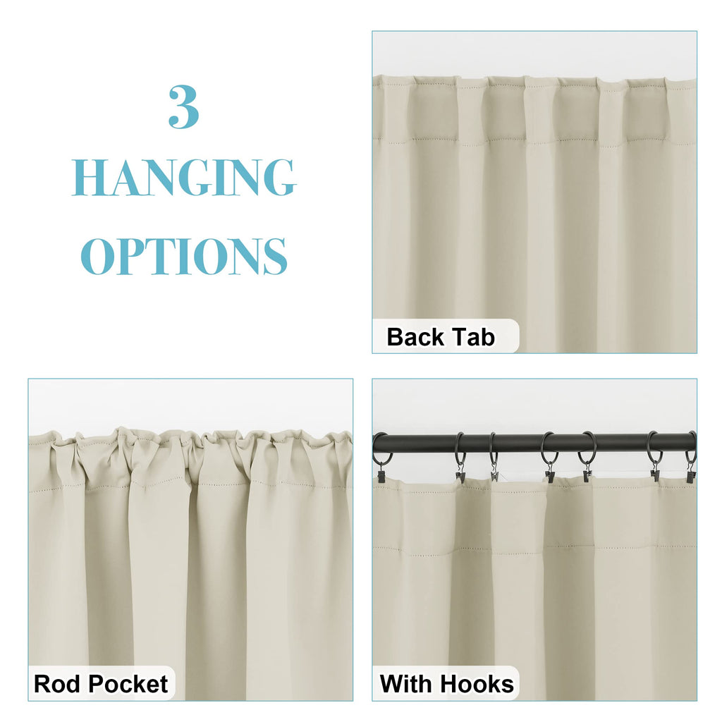 Curtains for Living Room Bedroom Nursery Office Laundry (2 Count)