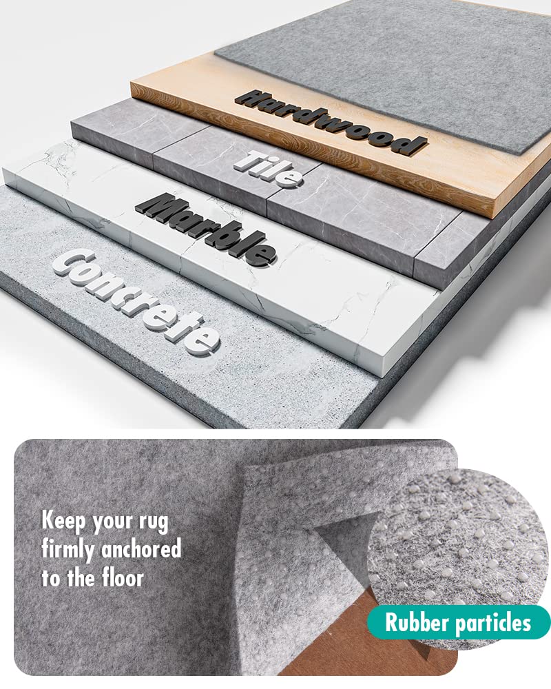 6x9 Non Slip Felt Rug Pad for Hardwood Floors (54 Sq Ft)