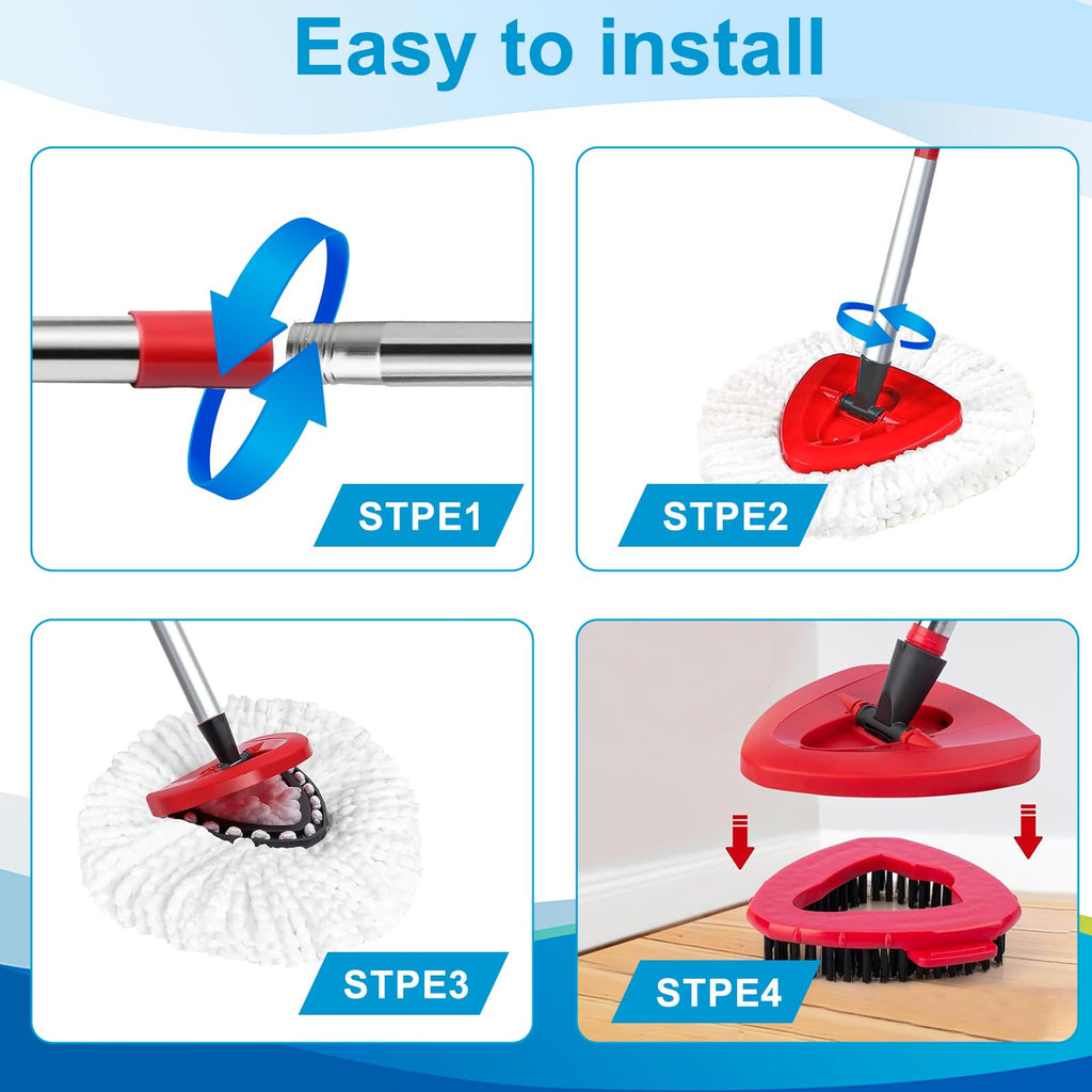 8 Pack Spin Mop Head Replacement for O Cedar Easywring 1