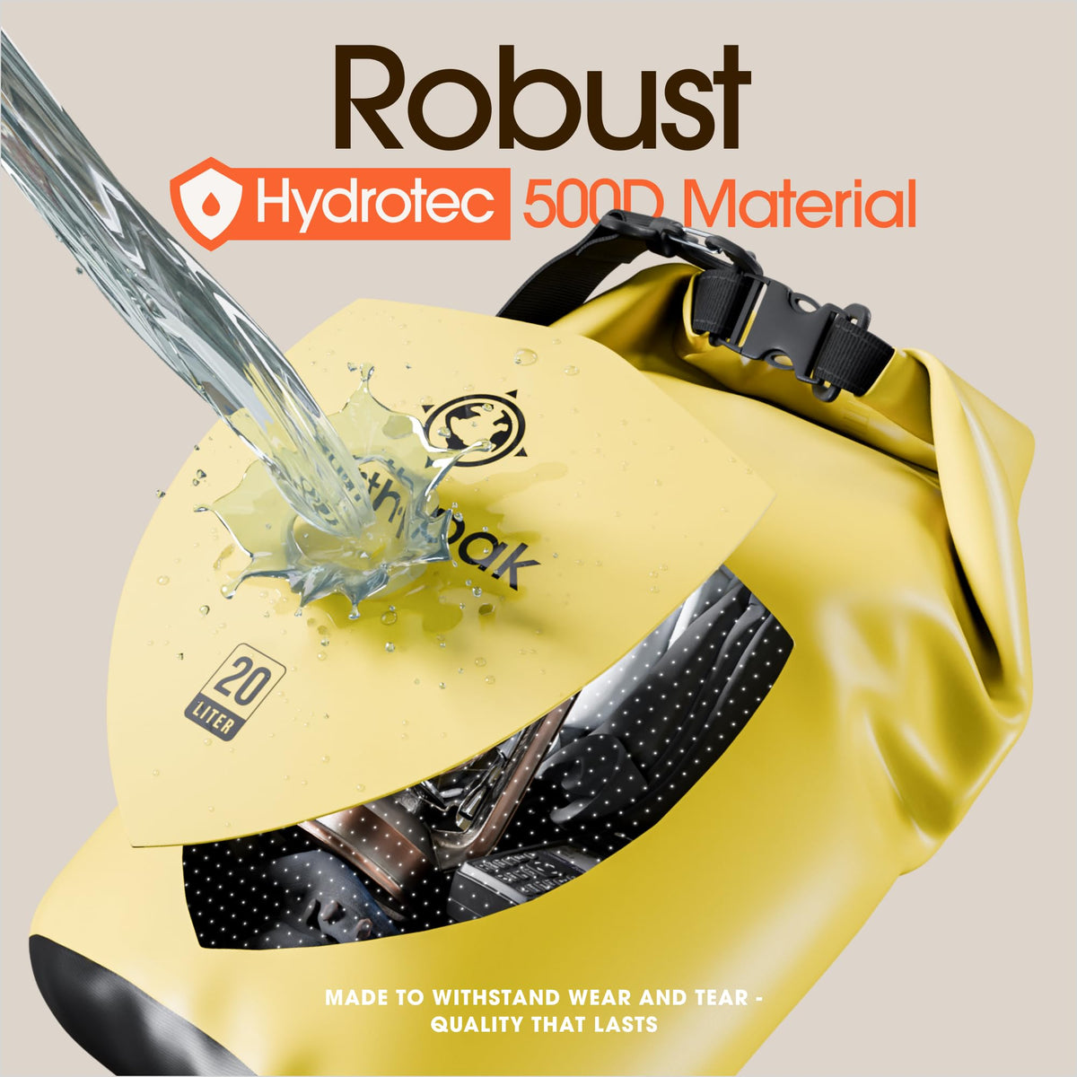 Earth Pak Waterproof Dry Bag - 10L, Waterproof