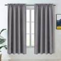 Blackout Curtains for Bedroom Living Room 42 x 72 Inch Long Grey (2 Count)