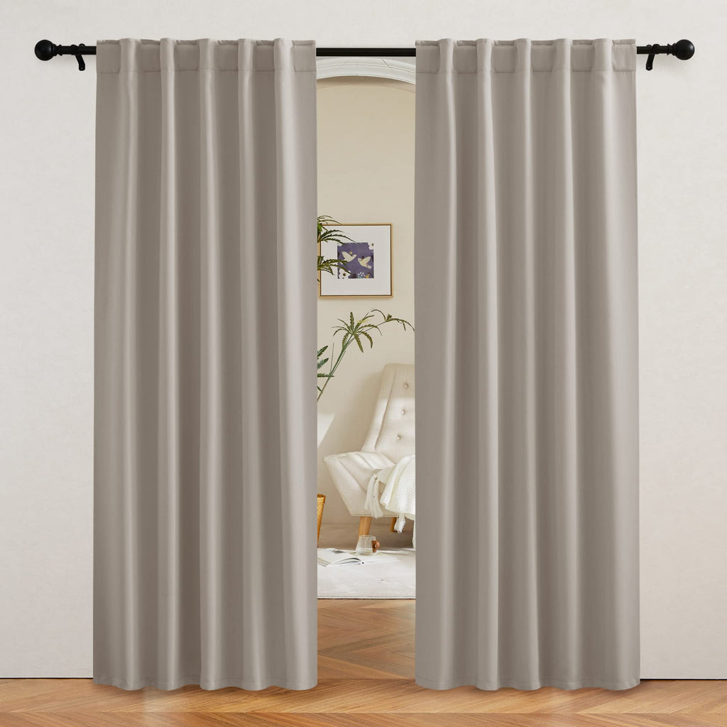 Blackout Curtains 80 inches Long for Bedroom Living Dining Room (2 Count)
