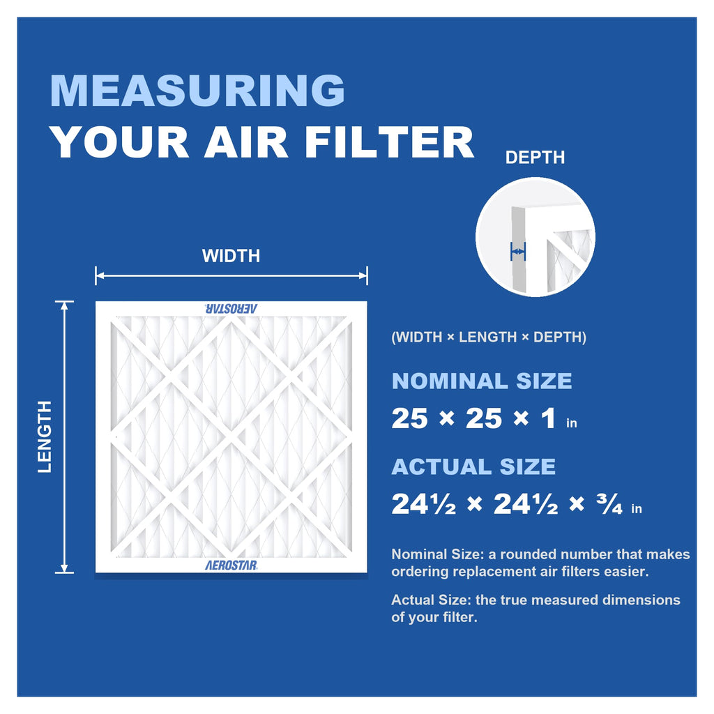 Air Filter 25x25x1 MERV 11 AC Filter (6 Count)