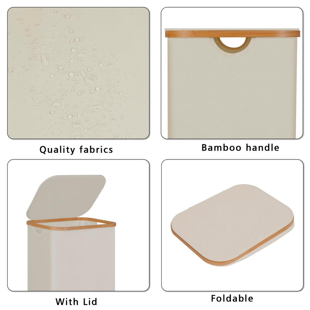 100L Laundry Hamper with Lid