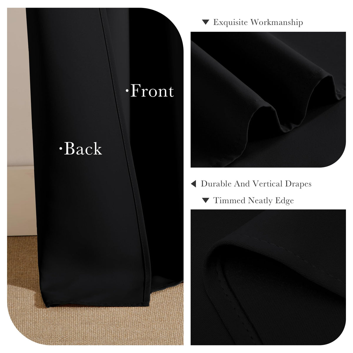 Bedroom Blackout Curtains (2 Count)