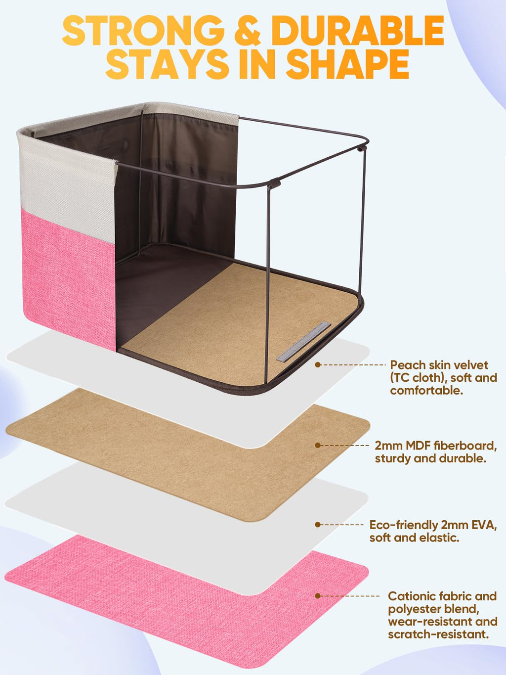 2 Pack Fabric Closet Storage Bins for Shelves (2 Count)