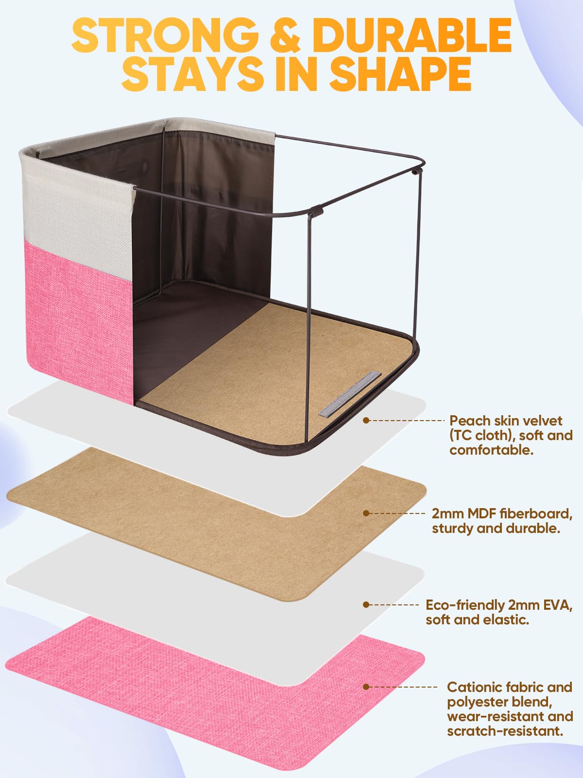 2 Pack Fabric Closet Storage Bins for Shelves (2 Count)