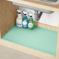 TRZZ Silicone Waterproof Under Sink Mat 22" x 19", Drip Tray and Cabinet Liner for Kitchen and Bathroom, Prevents Water Damage and Organizes Cabinets (Mint Green)