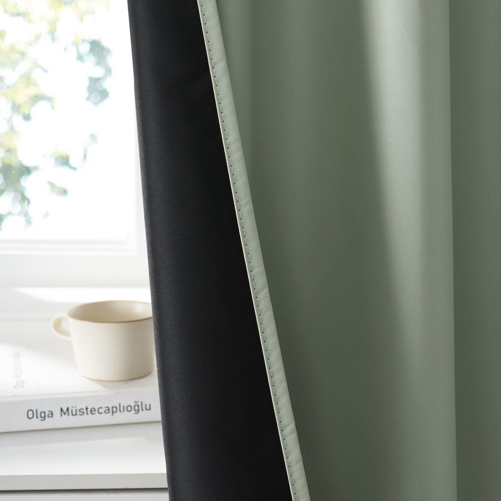 100% Blackout Short Curtains for Small Window (2 Count)