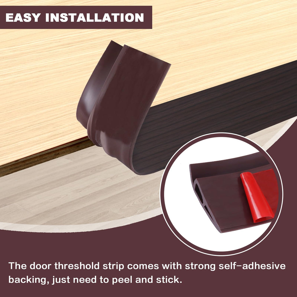 Vinyl Floor Transition Strip Self Adhesive Door Threshold Strip (6.6 Foot)