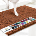 Muddy Mat® AS-SEEN-ON-TV Highly Absorbent Microfiber Door Mat and Pet Rug, Non Slip Thick Washable Area and Bath Mat Soft Chenille for Kitchen Bathroom Bedroom Indoor and Outdoor - Orange 24" x 120"